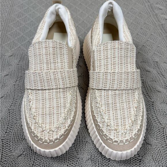 Dolce Vita Doya Neutral Tweed platform Slip On Sneaker ~ 8.5 - Picture 7 of 8
